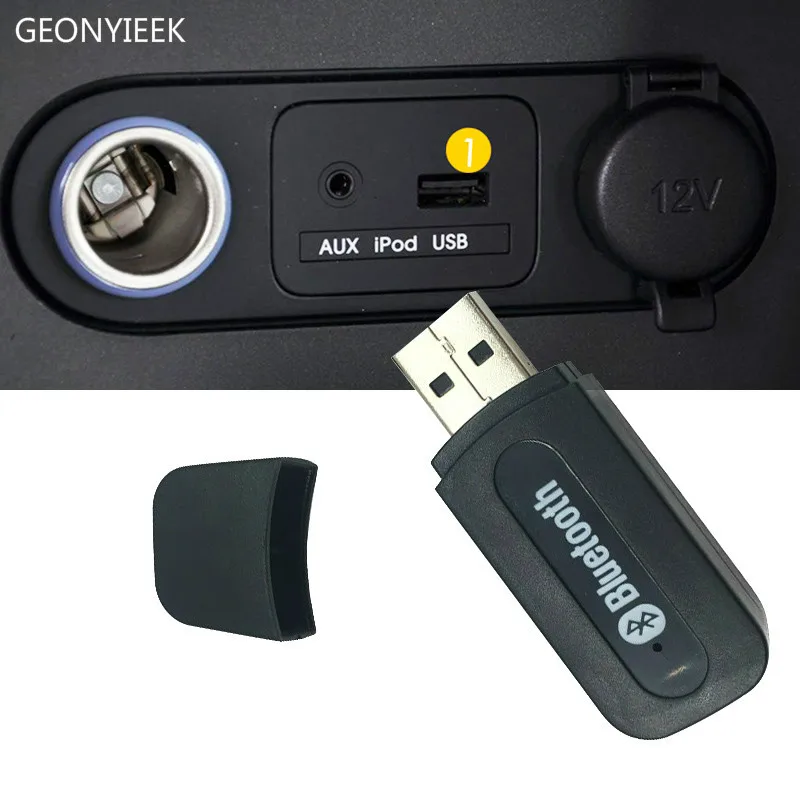 Автомобильный Bluetooth приемник A2DP Ключ Музыка mp3 аудио приемник беспроводной USB адаптер для автомобиля AUX Android/IOS мобильный телефон 3,5 мм