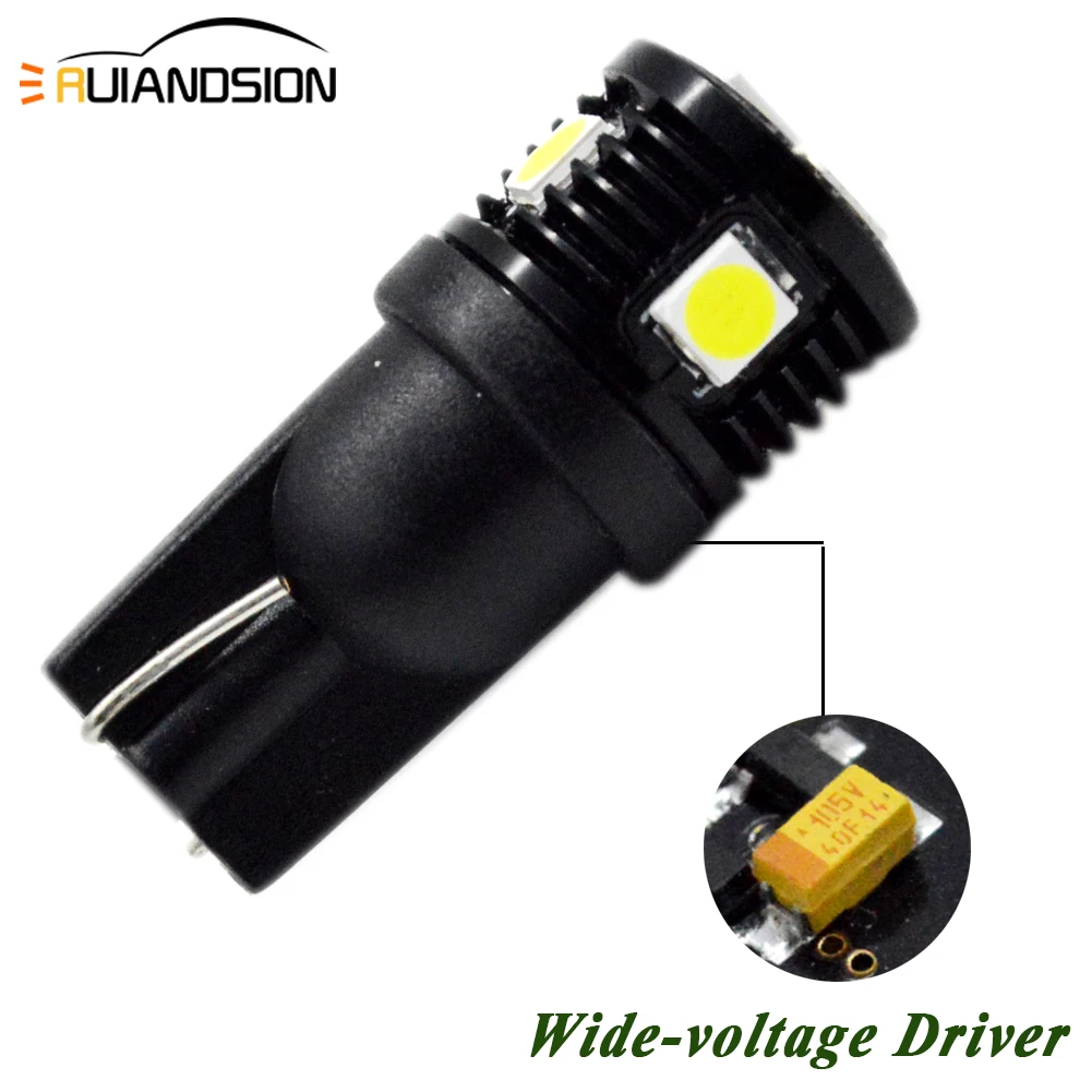 10x1 Вт белый светодиод T10 6 3030smd лампы Автомобильный свет 194 168 192 W5W 12-24V Автомобильный Клин лампа освещение неполярность зазор огни