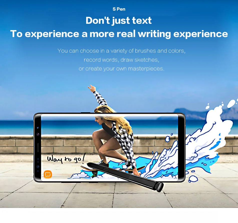 3For Samsung Galaxy Note8 Pen Stylus Active S Pen Stylus Pen Touch Screen Pen Note 8 Waterproof Call Phone S-Pen