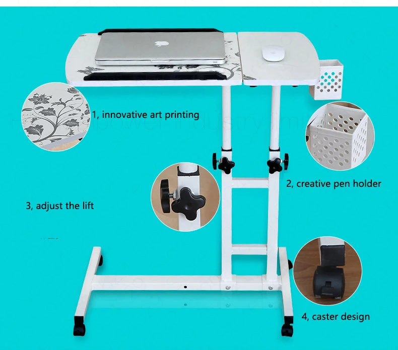 Прибытие в течение 5-15 дней! Складной компьютерный стол, регулируемый и портативный стол для ноутбука, приподнятый стоячий стол с клавиатурой