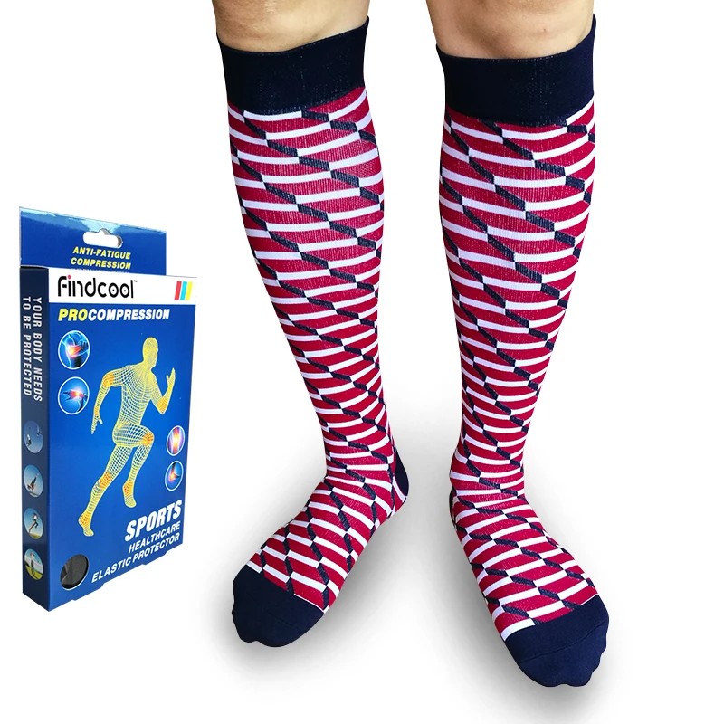 YISHENG Antifatigue Unisex Compression Socks Flight Travel Anti Fatigue
