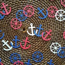 Пользовательские якорь Под море confettis морских Свадьба День рождения Таблица Декор записки Scatters партия Декор