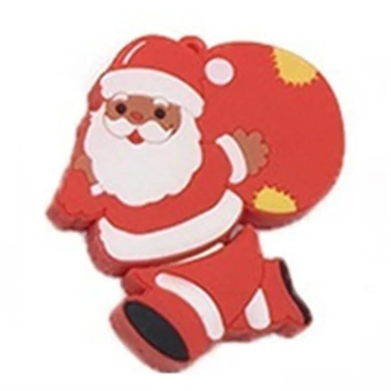 pendrive 16gb Christmas Tree Usb Flash Drive 64gb Creative Pen Drive 32gb Cartoon Santa Claus usb stick Elk u disk free delivery - Цвет: 6