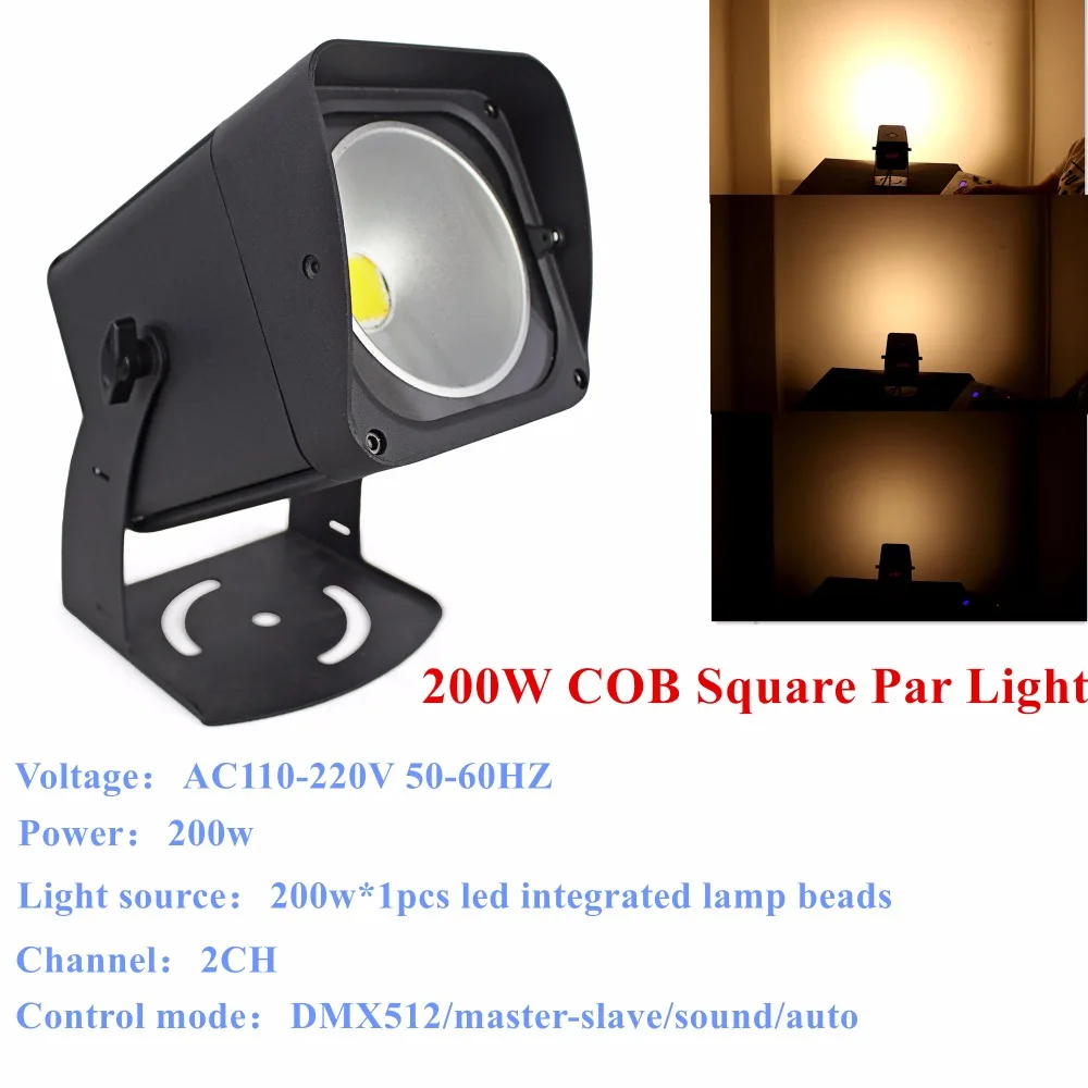 

LED Par Light COB 200W High Power Aluminium DJ DMX Led Beam Wash Strobe Effect Stage Lighting CW / WW / CW + WW Optional
