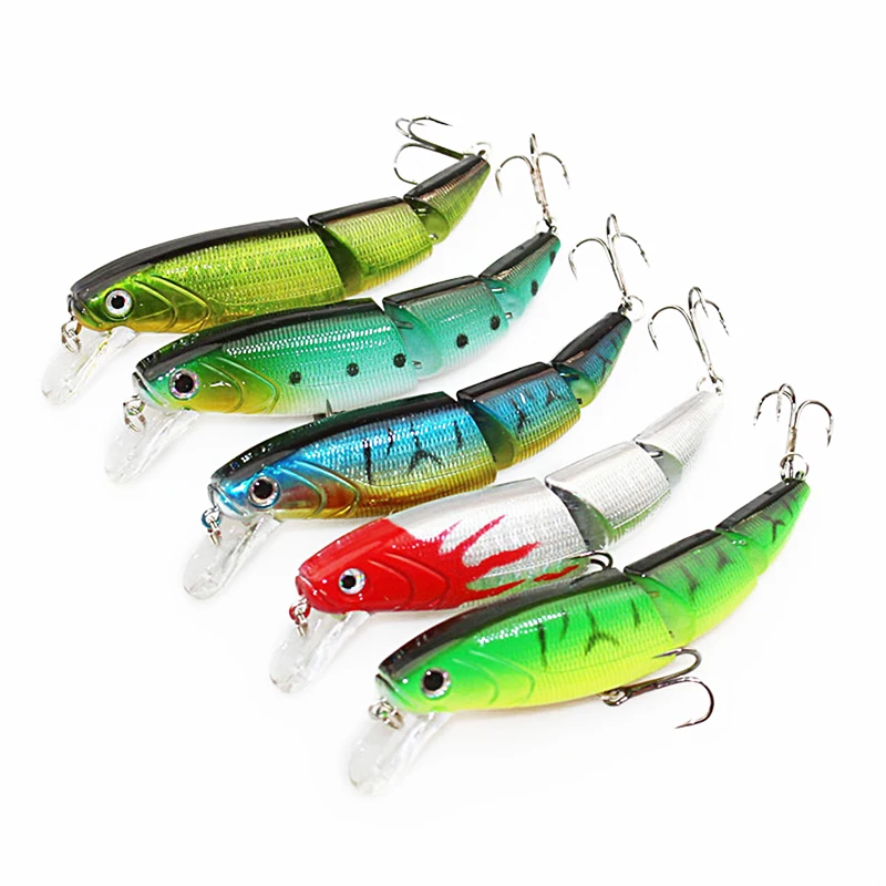 WALK FISH 1 шт. рыболовная приманка 10 5 см 15 г Swimbait 3 сегмента Minnow рыболовный крючок с