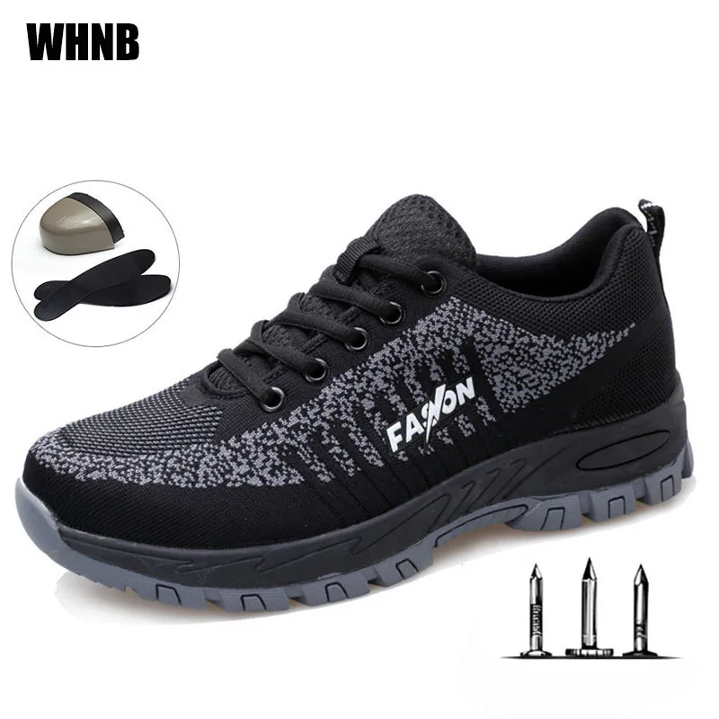 

Work Boots Steel Head Steel Bottom Anti-smashing Anti-piercing Protective Shoes Breathable Lightweight Comfortable Work Shoes