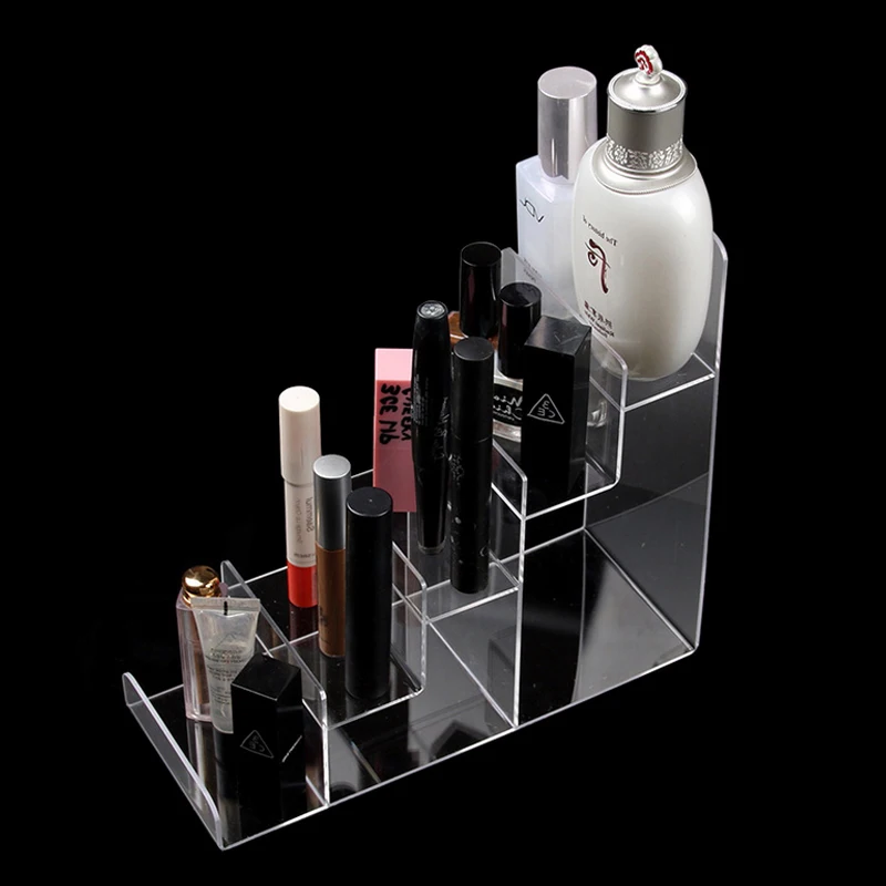 

New Fashion Acrylic Makeup 5 layer Organizer Nail Polish Display Cosmetic Rack Storage Glasses Wallet Rack Free Shipping