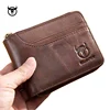 Brand Genuine Leather Men Wallets Short Coin Purse Small Retro Wallet Cowhide Leather Card Holder Pocket Purse Men Wallets 1