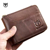 Brand Genuine Leather Men Wallets Short Coin Purse Small Retro Wallet Cowhide Leather Card Holder Pocket Purse Men Wallets 1