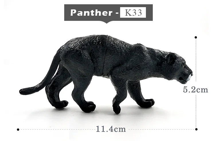 Шимпанзе Тигр Лев Черный Леопард медведь волк панда гиена Модель Животного Фигурка домашний декор Фея Украшения Сада аксессуары