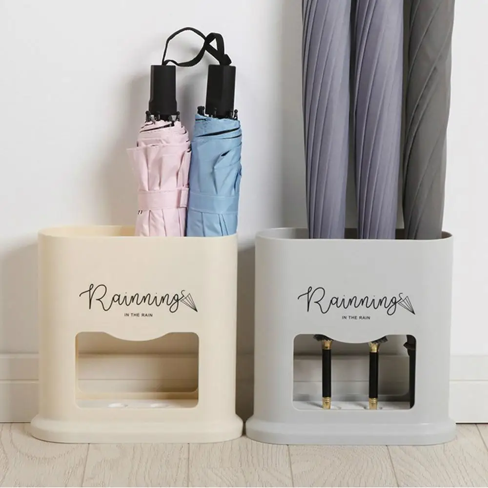 

Home Creative Umbrella Rack Oval Umbrella Stand Rack Umbrella Draining Can Storage Holder 4 Holes Hallway Entryway Office free Postage