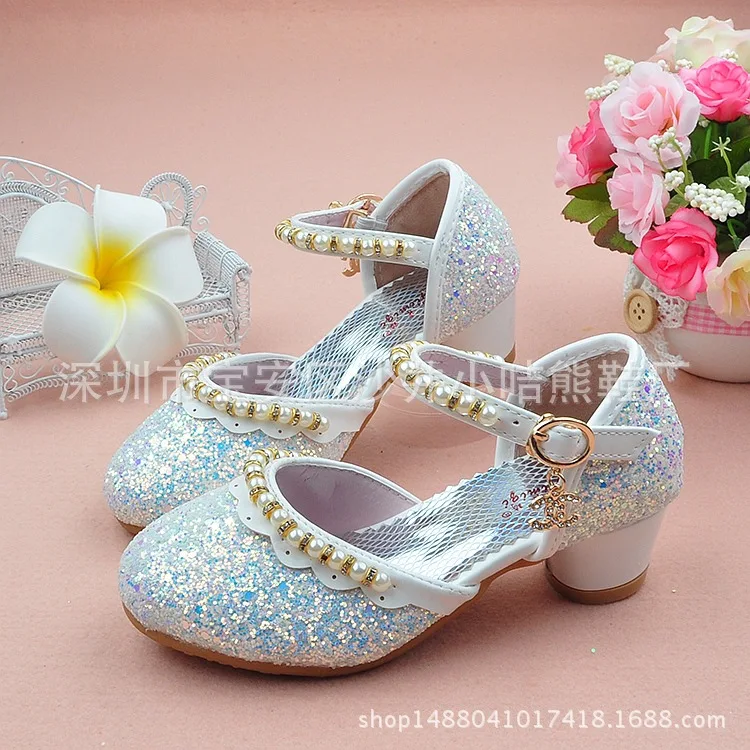

Children's New Sandals Toddler Shoes Wholesale Summer Fish Head High-heeled Princess Shoes Female Fashion Footwear