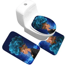 CAMMITEVER 3 шт. Набор ковриков для ванны для девочек Противоскользящие коврики для ванной комнаты цветок пьедестал коврик для унитаза крышка