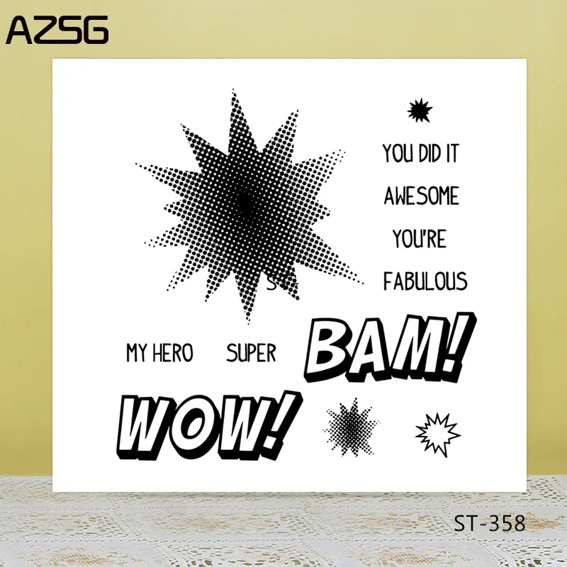 

Zhuo AngEspecia Hero Clear Silicone Stamp/Seal for DIY Scrapbooking/Photo Album Decorative Card Making Clear Stamps