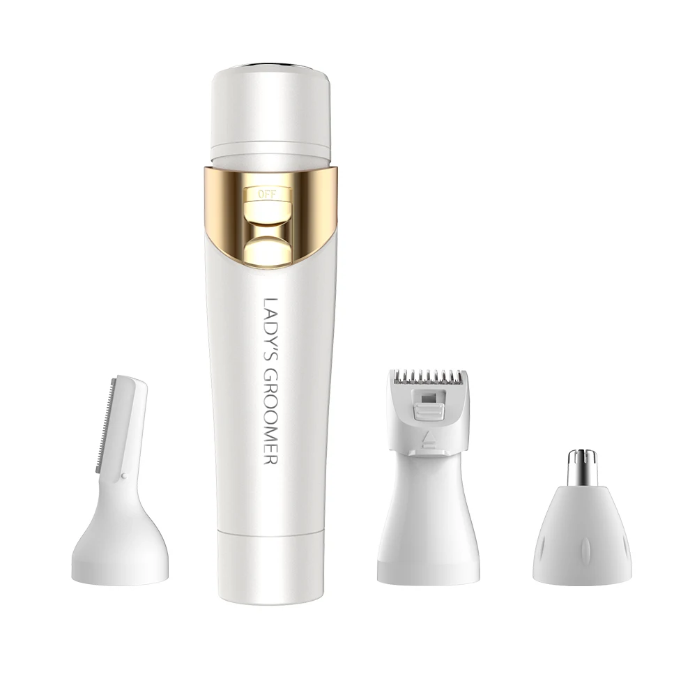 

4in1 Ladies electric shaver Portable multifunction Epilator Eyebrow body nose facial shaver Razor Hair Remover cutting Machine