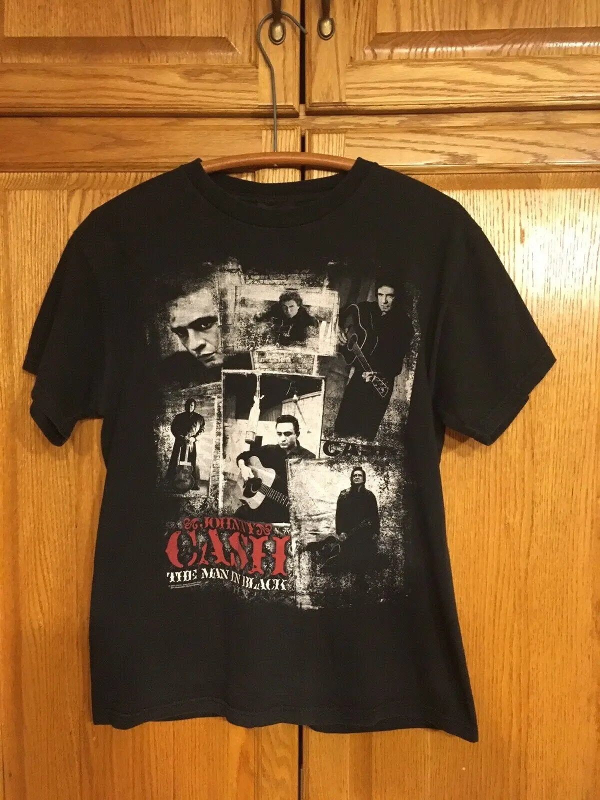Johnny Cash Man In Black T-Shirt Medium Streetwear Funny Print Clothing Hip-Tope Mans Tops Tees Western Style | Мужская одежда