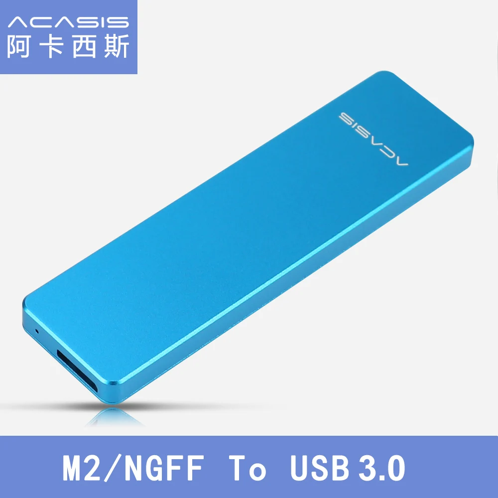 

Acasis FA-2423 M2 / NGFF to USB3.0 M.2 Hard Disk Drive Box SSD Enclosure Case Aluminum 1153E Chip Support 2242/2260/2280 USB 3.0