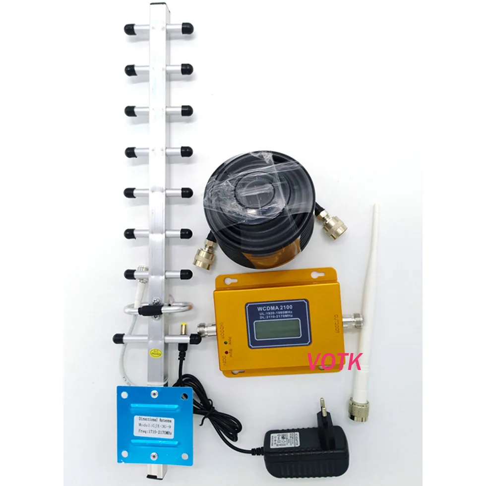 

VOTK 70dbi 3G signal booster! mobile 3g signal repeater 2100mhz UTMS signal amplifier WCDMA signal booster LCD display