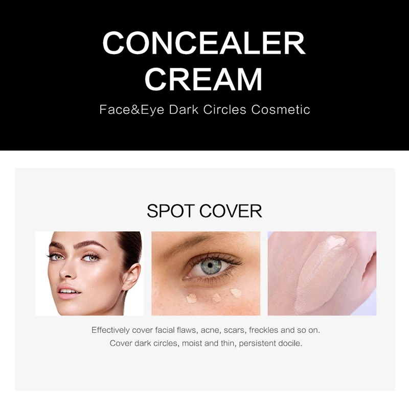 SACE LADY Face Concealer Cream Full Cover Makeup Liquid Facial Corrector Waterproof Base Make Up For Eye Dark Circles