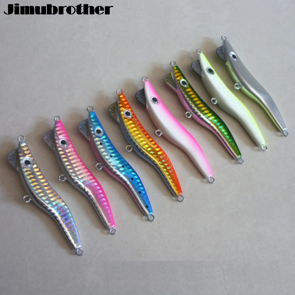 60G Fishing Jigging Spoon Lure 3D Eyes Artificial Bait Metal Jig Lure