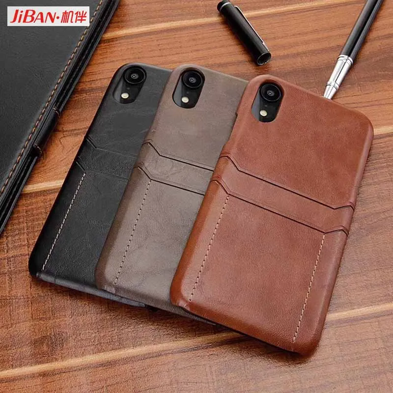 JIBAN Business high end hard leather Phone Case for iphone XS XR 6 6S