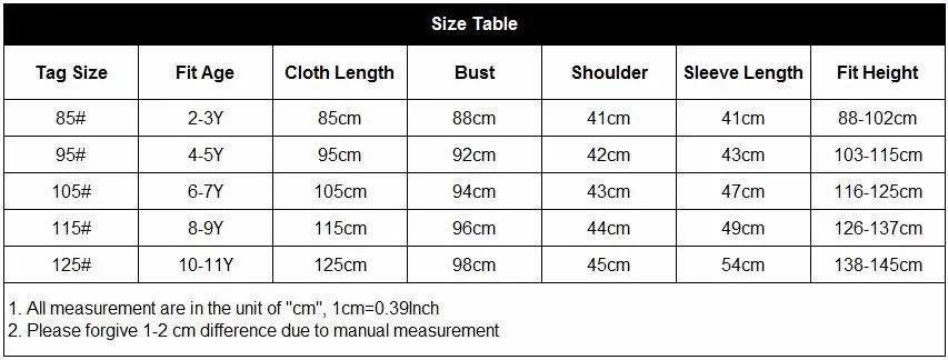 SIZE INFORMATION