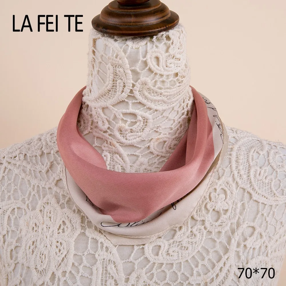 Fashion Square Silk Neck Scarf Women Female Neckerchief Bandana Satin Chiffon Shawl Head Bag Hair Women Scarf For Ladies 2019