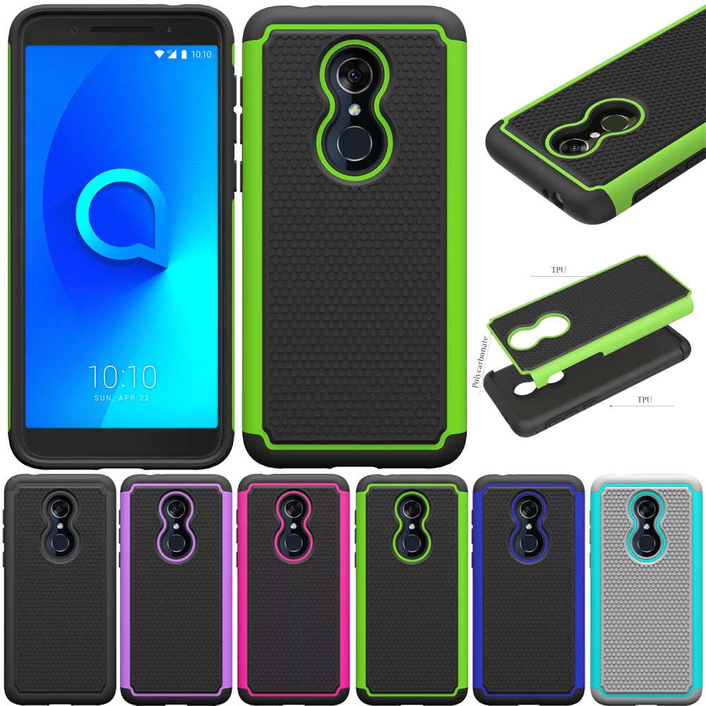 Сверхпрочный армированный чехол для Alcatel 3 противоударный защитный мягкий ТПУ и