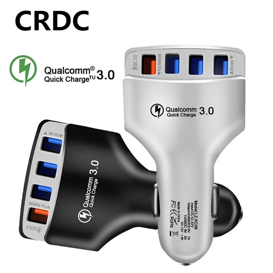 CRDC Быстрая зарядка 3 0 USB Автомобильное зарядное устройство для iPhone Samsung Huawei Xiaomi