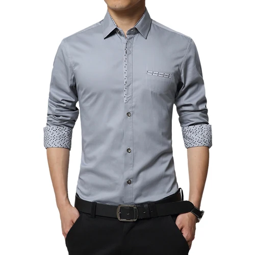 Aliexpress.com : Buy Men Dress Shirts Long Sleeve Cotton White Business ...