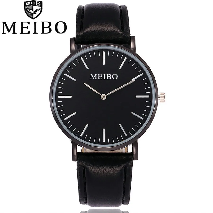 

MEIBO Luxury Brand Quartz Watch Women Casual Leather Strap Ultra Thin Watch Clock Hours Relogio Feminino
