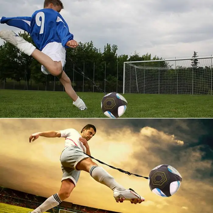 Детский футбольный тренировочный пояс, регулируемый детский футбольный тренировочный инвентарь, вспомогательный футбольный мяч, жонглирующие сумки BHD2