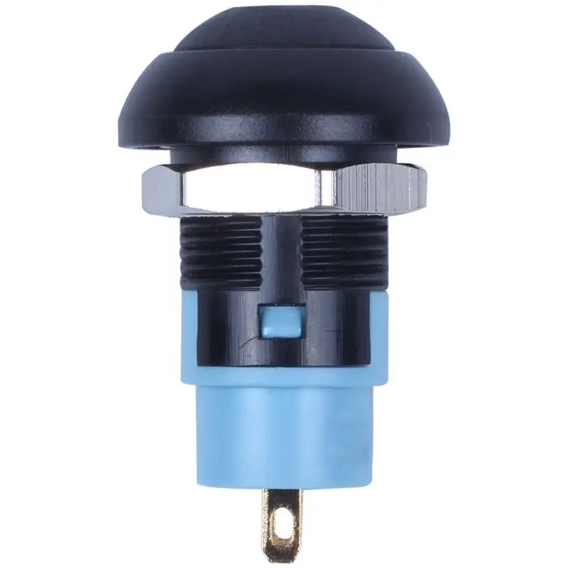 

On-Off Latching Waterproof 12mm Push Button Switch SPST 2A IP67, Black