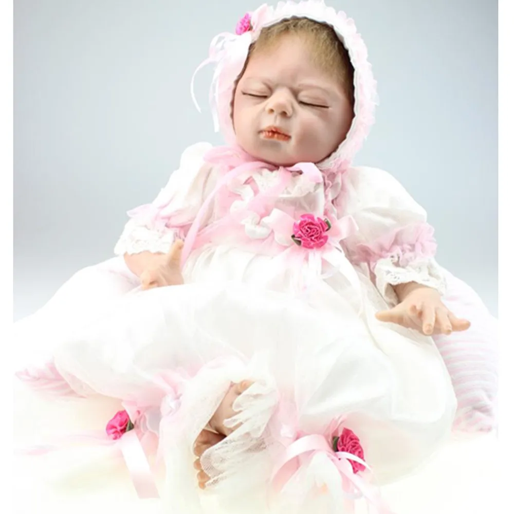 So Cute Handmade Silicone Reborn Baby Dolls with Clothes,20 Inch/ 50 cm Lifelike Baby Reborn Doll Gift For Children