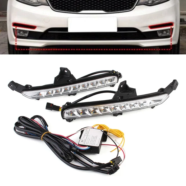 Auto Led verlichting DRL Driving Dagrijverlichting Wit geel Blauw ... Auto Led verlichting DRL Driving Dagrijverlichting Wit geel Blauw ...