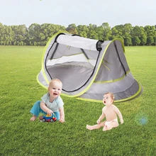 Детская противомоскитная сетка портативная Пляжная палатка для младенцев с защитой от УФ-лучей, москитная сетка, детская палатка для путешествий, складная палатка на молнии, сетка для кроватки