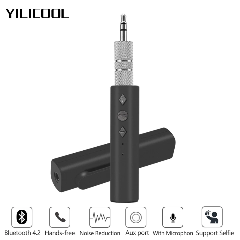 Wireless bluetooth headphone receiver car aux stereo audio Handsfree