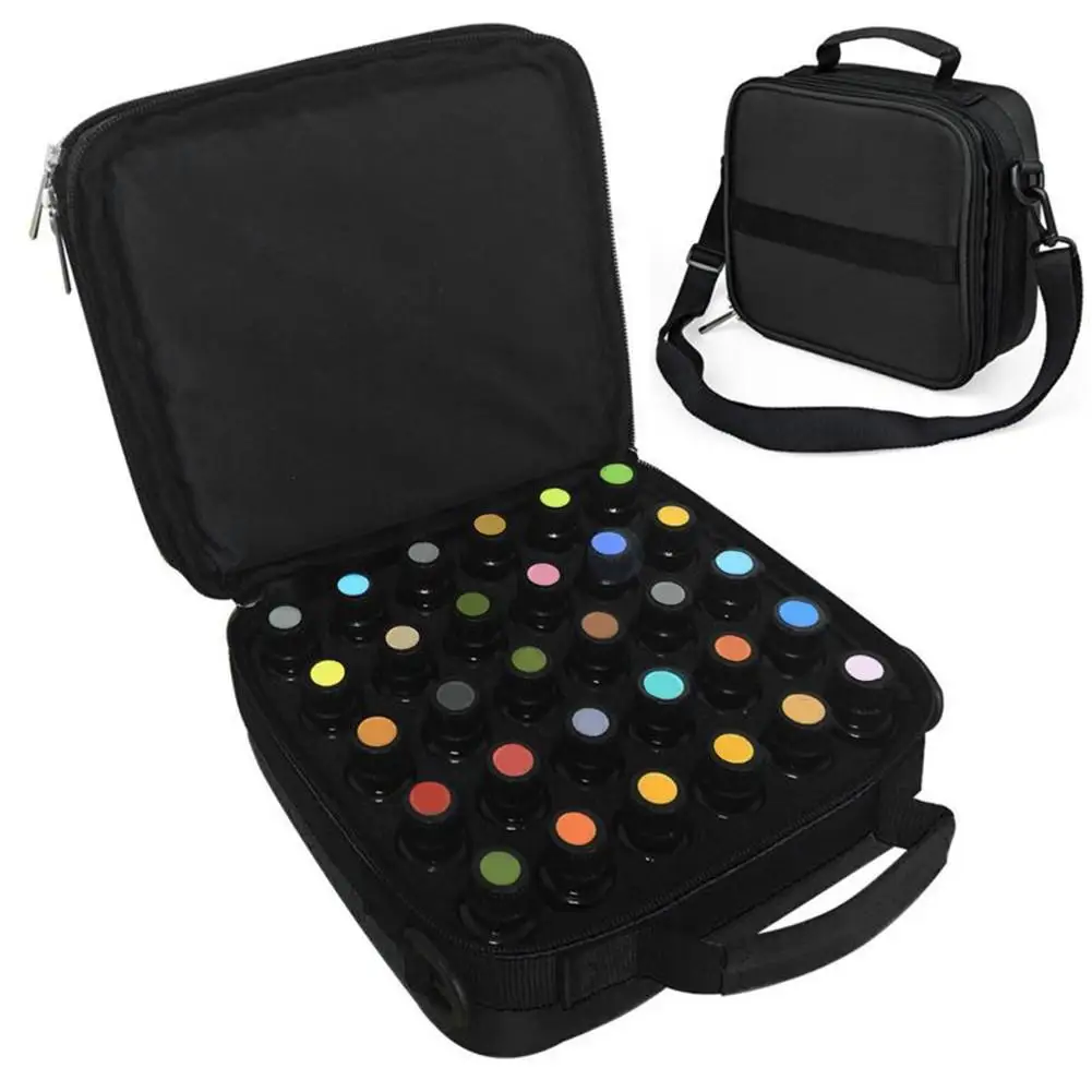 

42 Grid Portable Essential Oil Storage Bag Outdoor Travel Sundries Cosmetics Storage Box High Quality Shockproof Cosmetic Bag