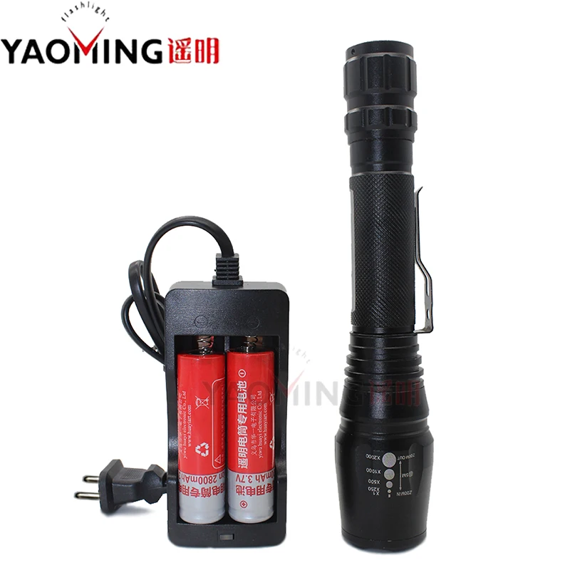 

High Power Police Led Flashlight E17 Cree XM-L T6 3800lm Zoomable Linternas Rechargeable Lantern Tactical Lamp Torch Flashlights