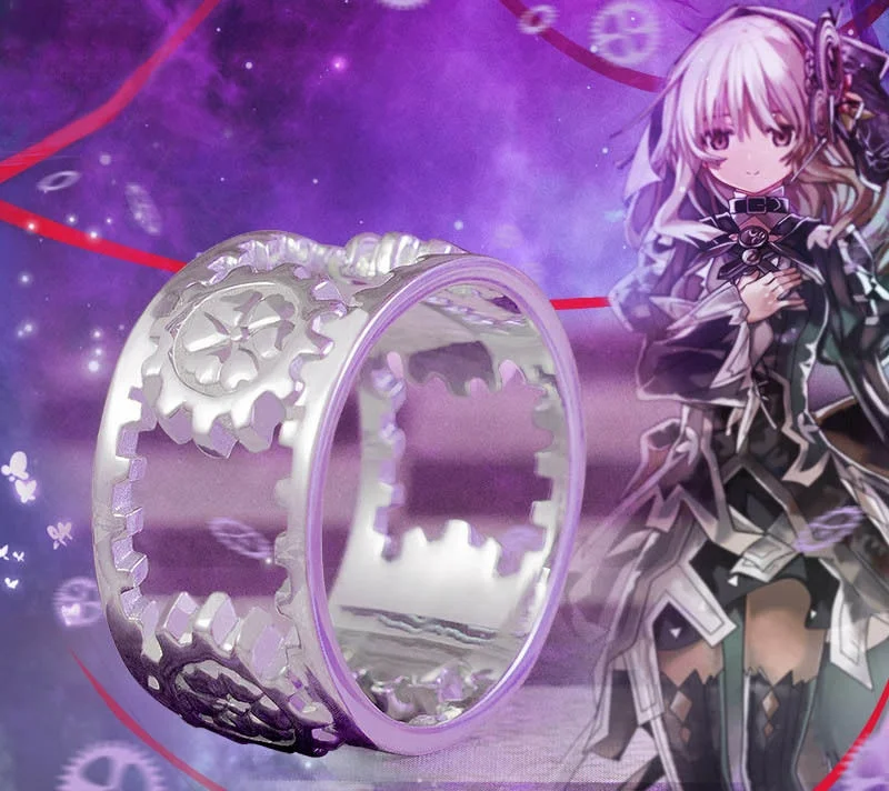 

Japanese Anime Clockwork Planet Your Slave RyuZU Gear Anime 925 Sterling Silver Ring Necklace Gift For Women