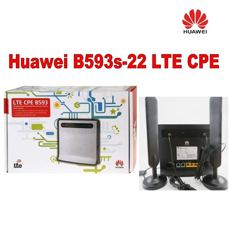 Huawei B593 4G LTE CPE беспроводной и WLAN маршрутизатор 100 Мбит/с+ пара B593 антенны