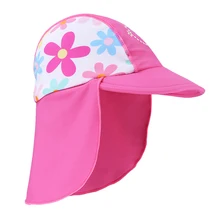 BAOHULU/летние детские шапочки для плавания; милые детские шапочки для плавания с принтом; Детские шапочки для защиты от солнца; пляжные шапочки для младенцев; шапочки для плавания для мальчиков и девочек