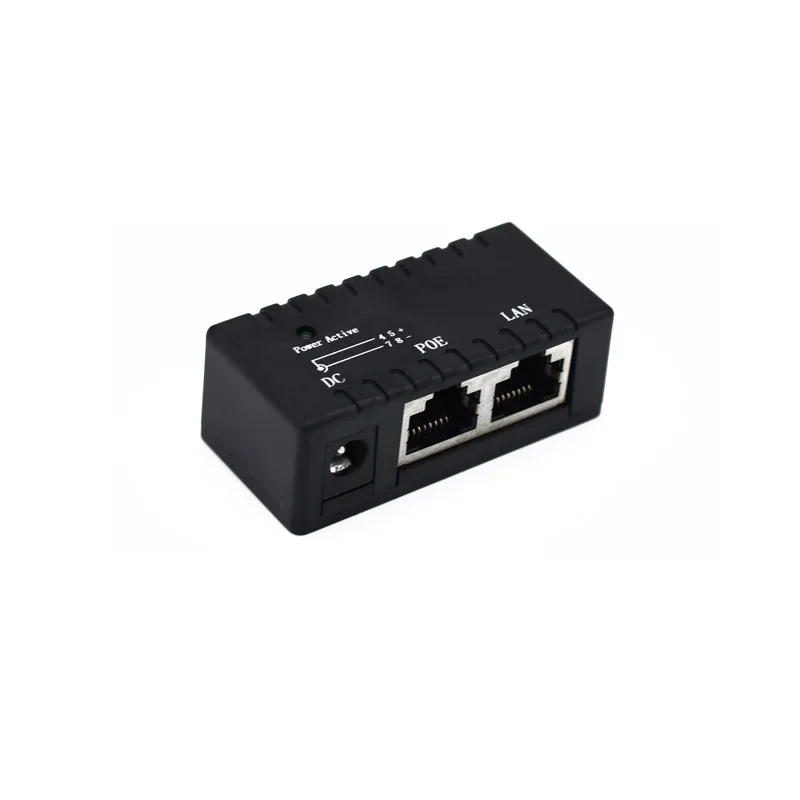 

POE DC Power Over Ethernet RJ-45 Injector Splitter Wall Mount Adapter For IP Camera LAN Network CCTV Accesory