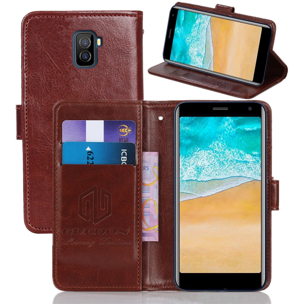 

GUCOON Classic Wallet Case for Jinga Hit 4G Neon Pass 3G Picasso Note Start LTE Win Pro Cover PU Leather Vintage Flip Phone Bag