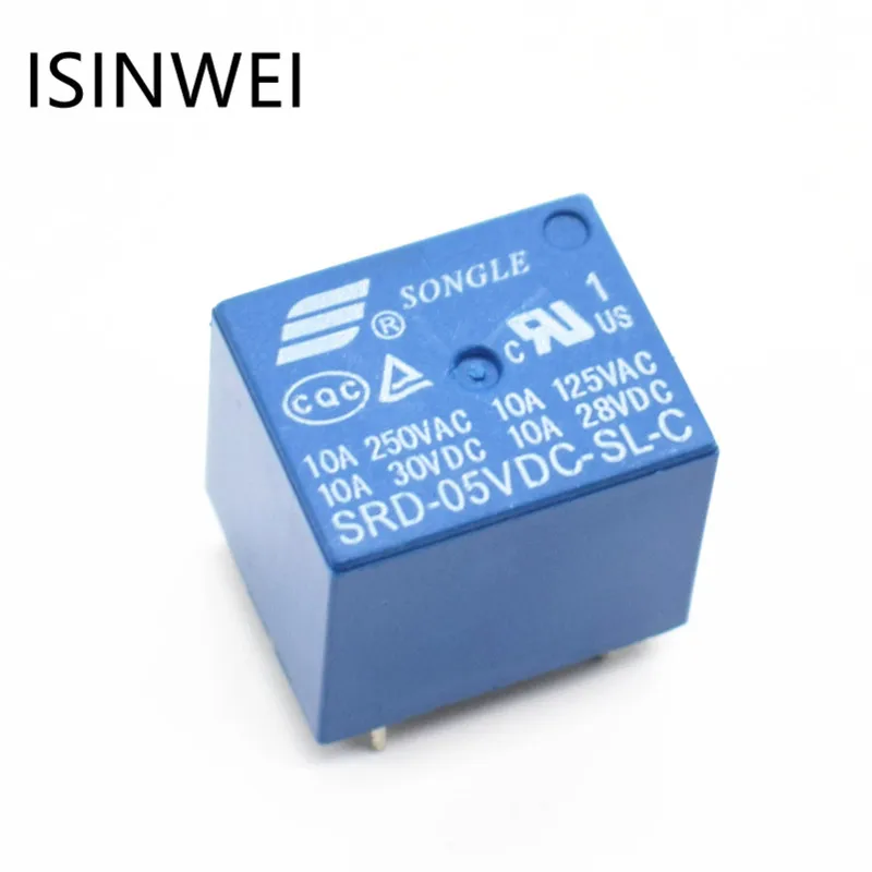 

Power Relays PCB Type SRD-05VDC-SL-C 5V 10A 250VAC 5PIN T73