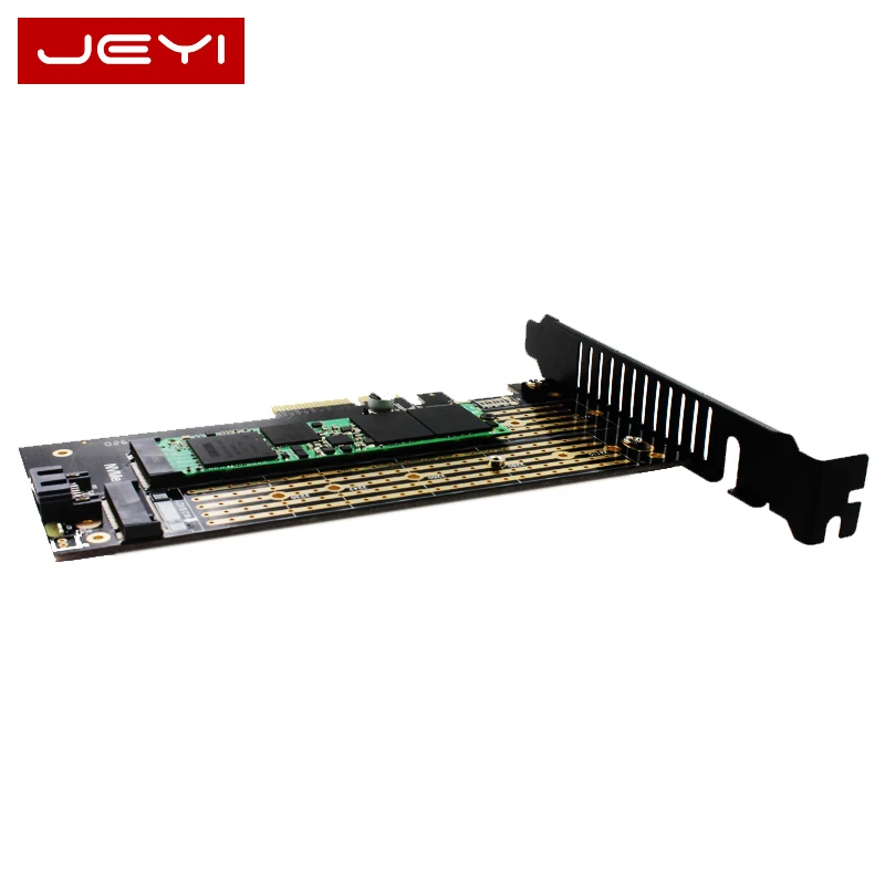 JEYI SK6 M.2 NVMe SSD NGFF к PCIE X4 адаптер M ключ B ключ двойной интерфейс карты Suppor PCI Express 3,0x4 2230-22110 все размеры m.2