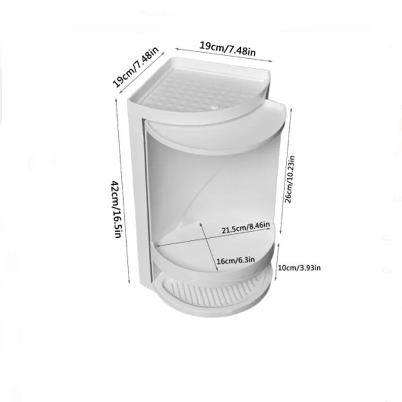 Ванная комната вращающийся штатив настенный пластиковый ящик для хранения кухня ванная комната пылезащитный шкаф для хранения угловая рама