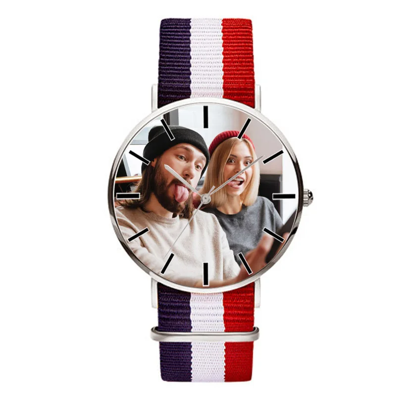 

A3311 Photo Printed DIY Watch Lovers Fashionable Design Wristwatch Print with Client's Photo Custom Made Watches Christmas Gift