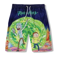 SzBlaZe Брендовые повседневные унисекс Rick and Morty 3D Повседневные Шорты с принтом дышащие летние с мультяшным принтом мужские Бодибилдинг короткие штаны