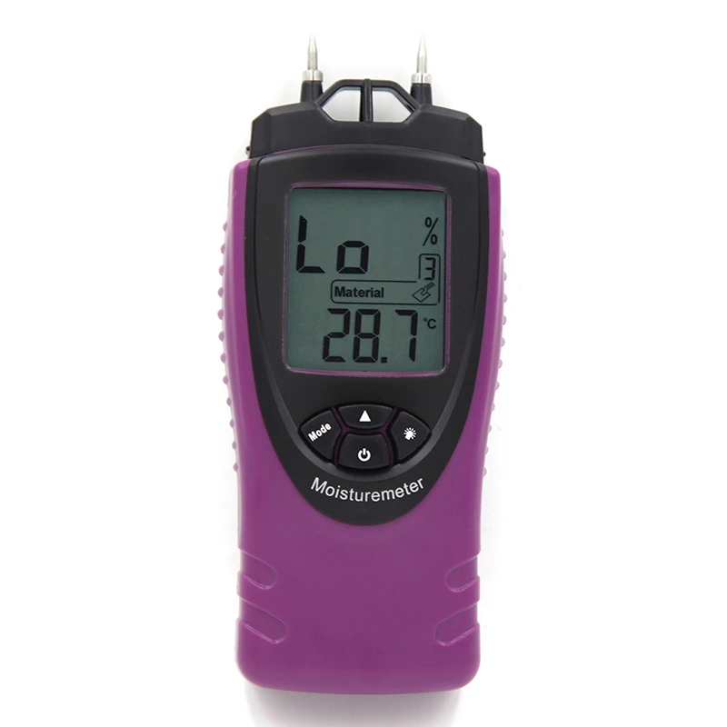 

Handheld Professional Digital Wood Moisture Meter LCD Wood Humidity Meter 7 Types Materials Ambient Temperature Moisture Tester